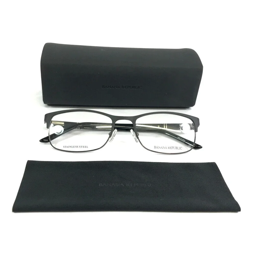 Banana Republic Eyeglasses Frames ROMAN/N 003 Black Gray Rectangle 54-19-145